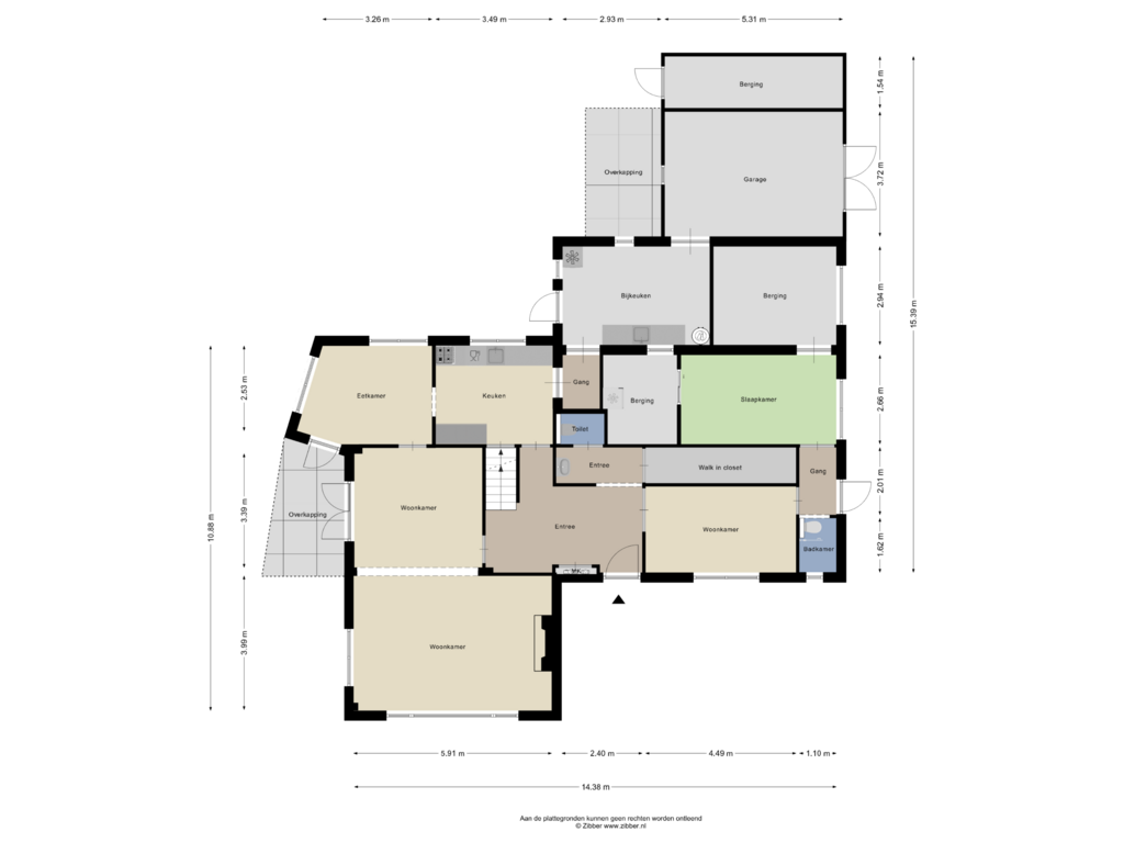 Bekijk plattegrond van Begane grond van Burgemeester Smeelelaan 76