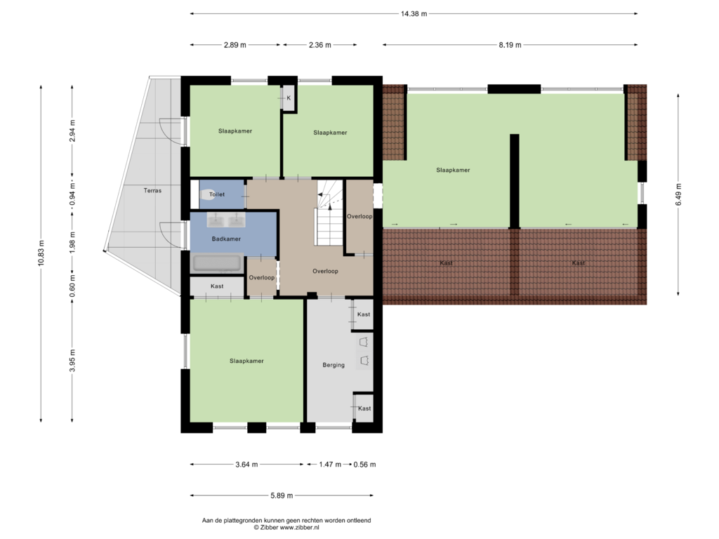 Bekijk plattegrond van Eerste verdieping van Burgemeester Smeelelaan 76