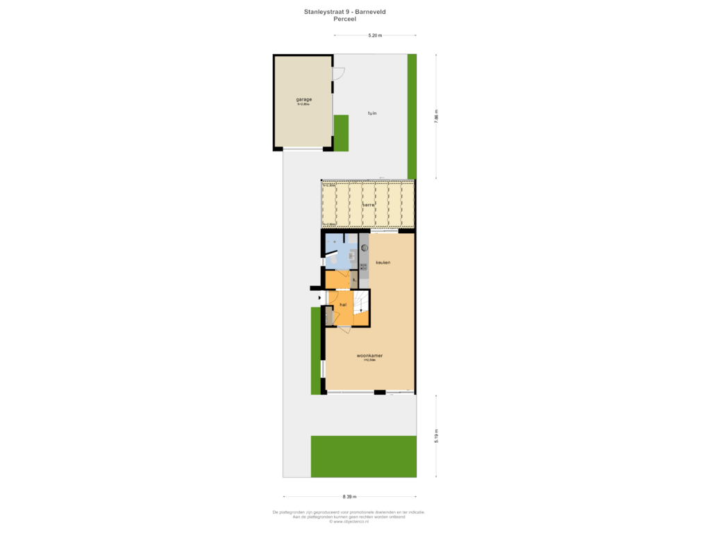 Bekijk plattegrond van PERCEEL van Stanleystraat 9