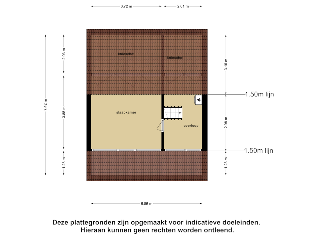 Bekijk plattegrond van Tweede Verdieping van Windsingel 11