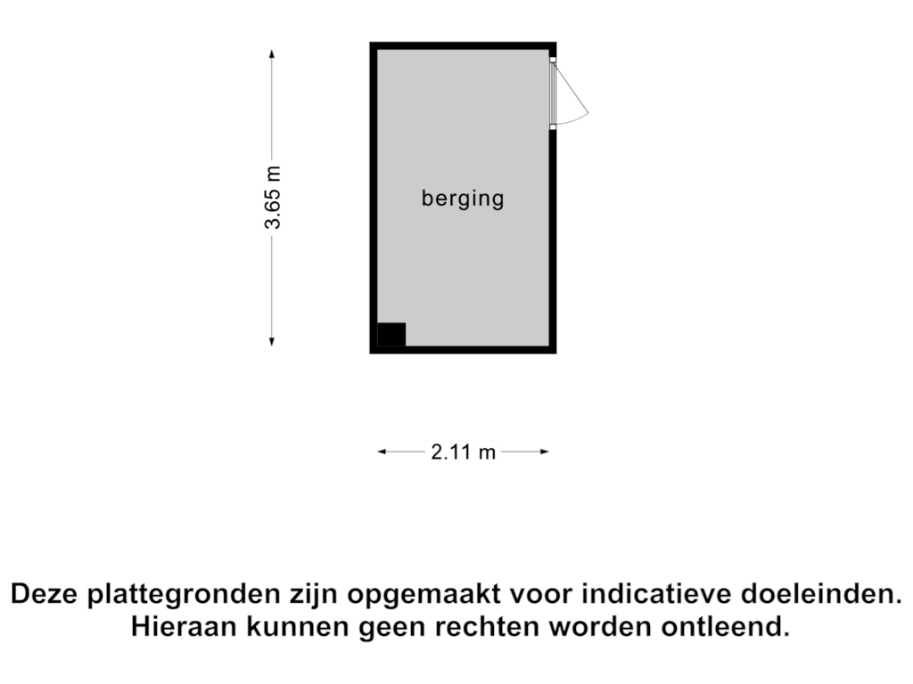 Bekijk plattegrond van Berging van 1e IJzerstraat 8-B