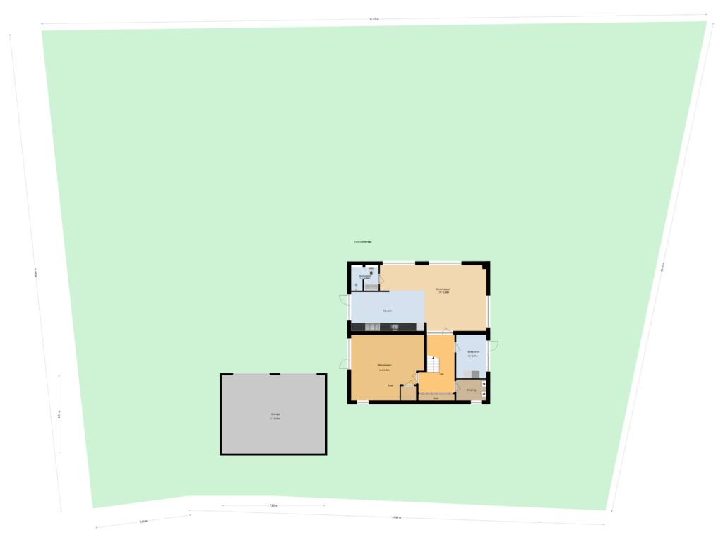 View floorplan of Situatie of Rembrandtweg 20