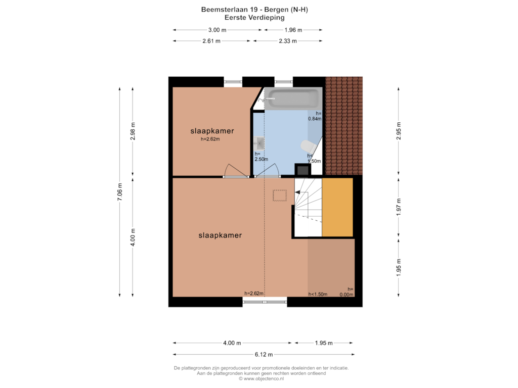 Bekijk plattegrond van EERSTE VERDIEPING van Beemsterlaan 19