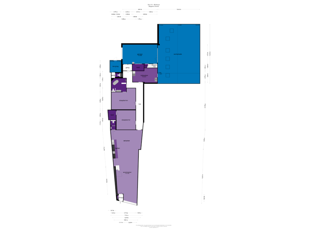 View floorplan of BEGANE GROND of Súd 14