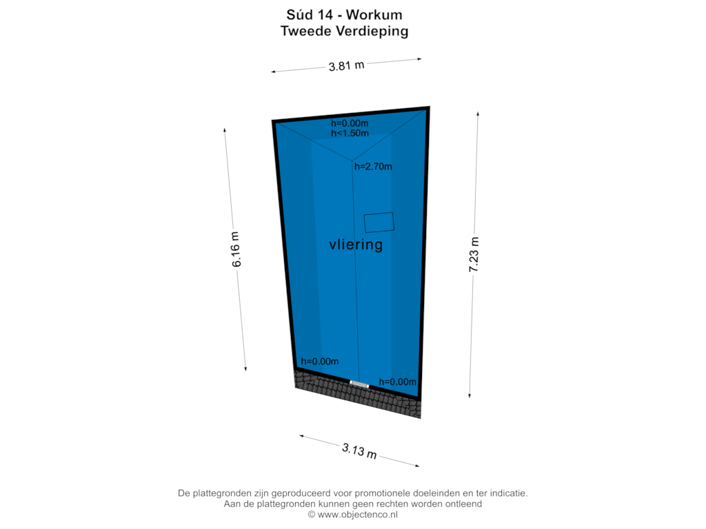 View floorplan of TWEEDE VERDIEPING of Súd 14