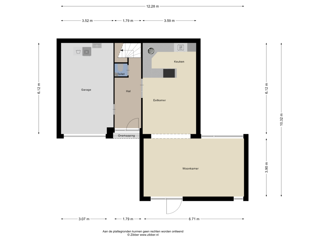 Bekijk plattegrond van Begane Grond van W. v.d. Brinkstraat 18