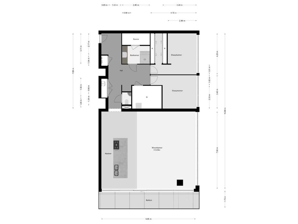 Bekijk plattegrond van 43e Verdieping van Wilhelminakade 669