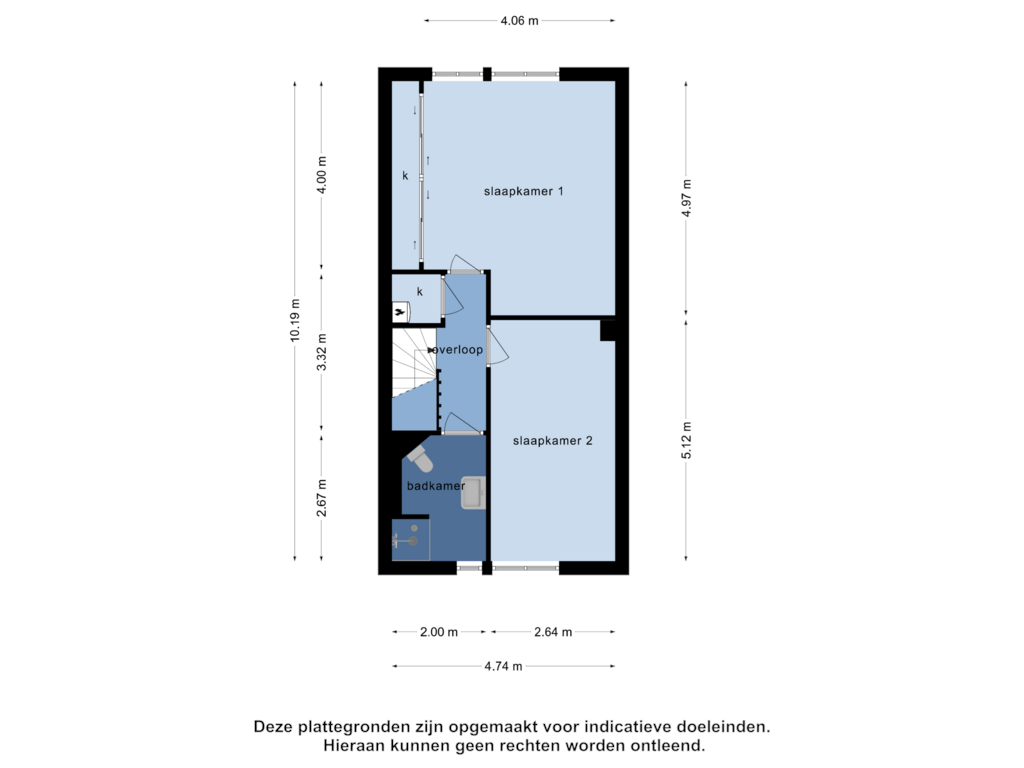 Bekijk plattegrond van 2e verdieping van Dennenstraat 9