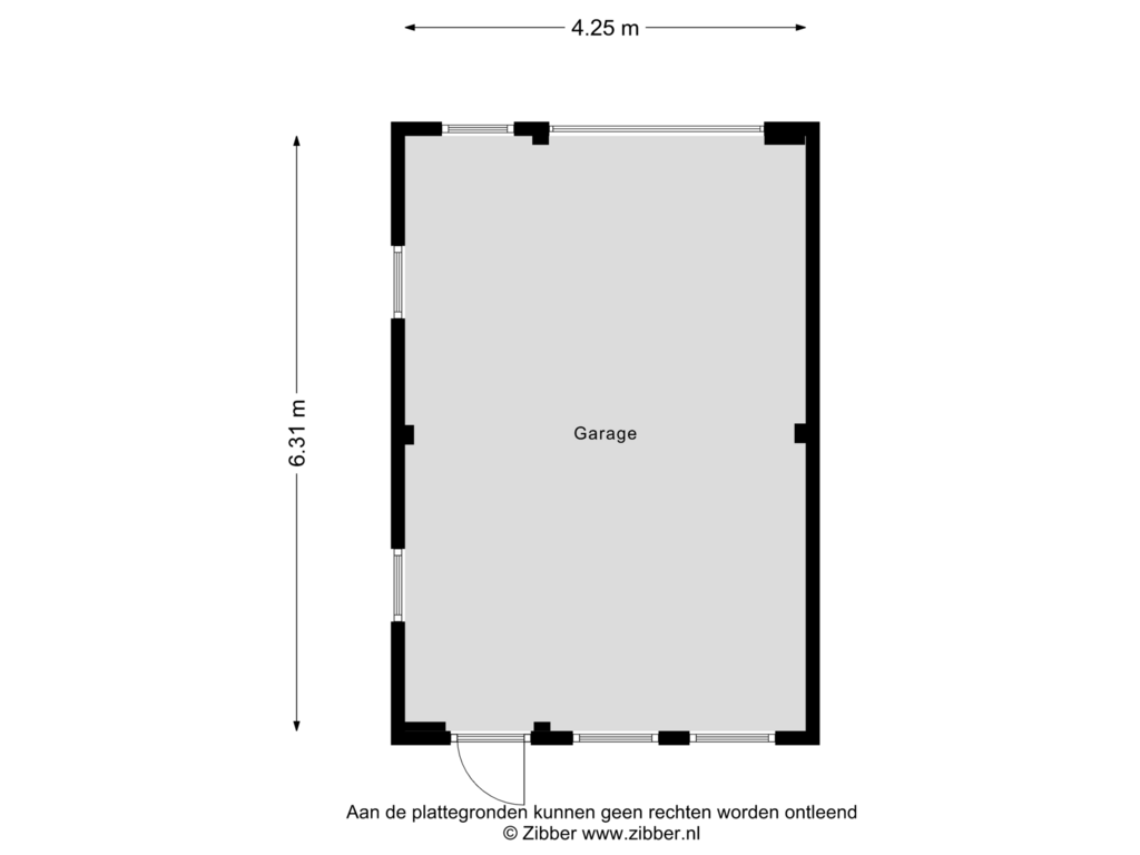 Bekijk plattegrond van Garage van Kievitsheuvel 9