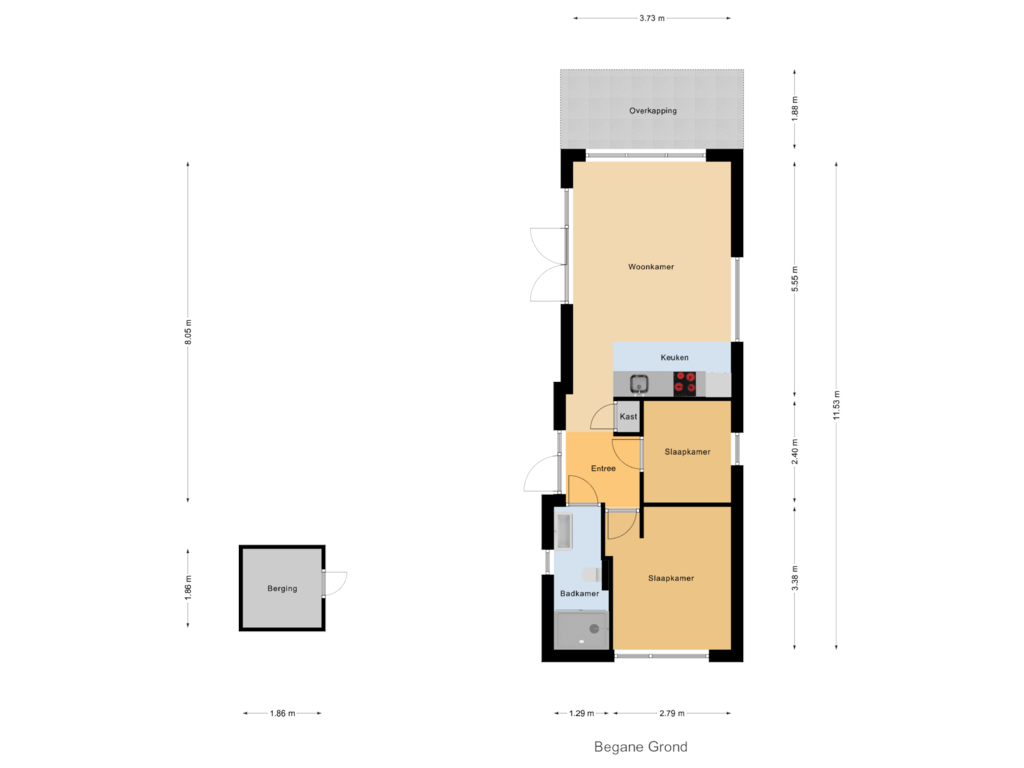 Bekijk plattegrond van Begane Grond van Putterweg 70-14