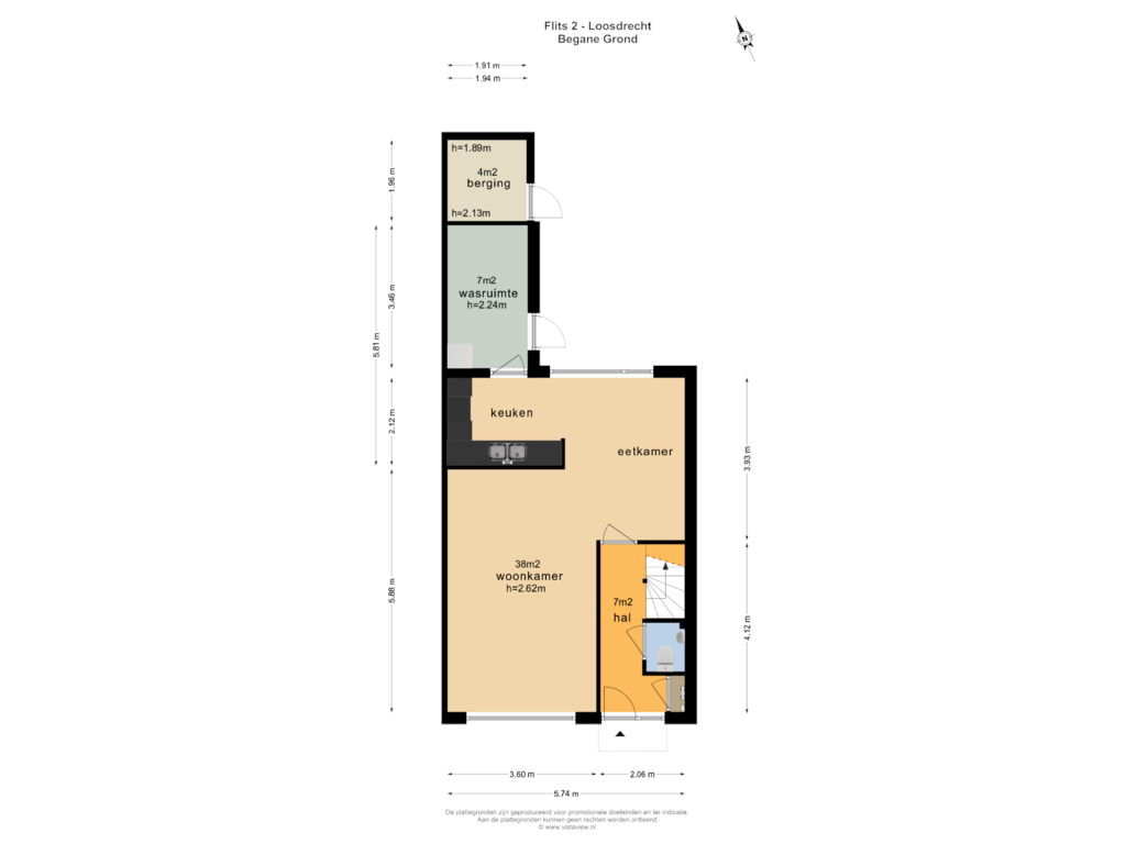 View floorplan of BEGANE GROND of Flits 2