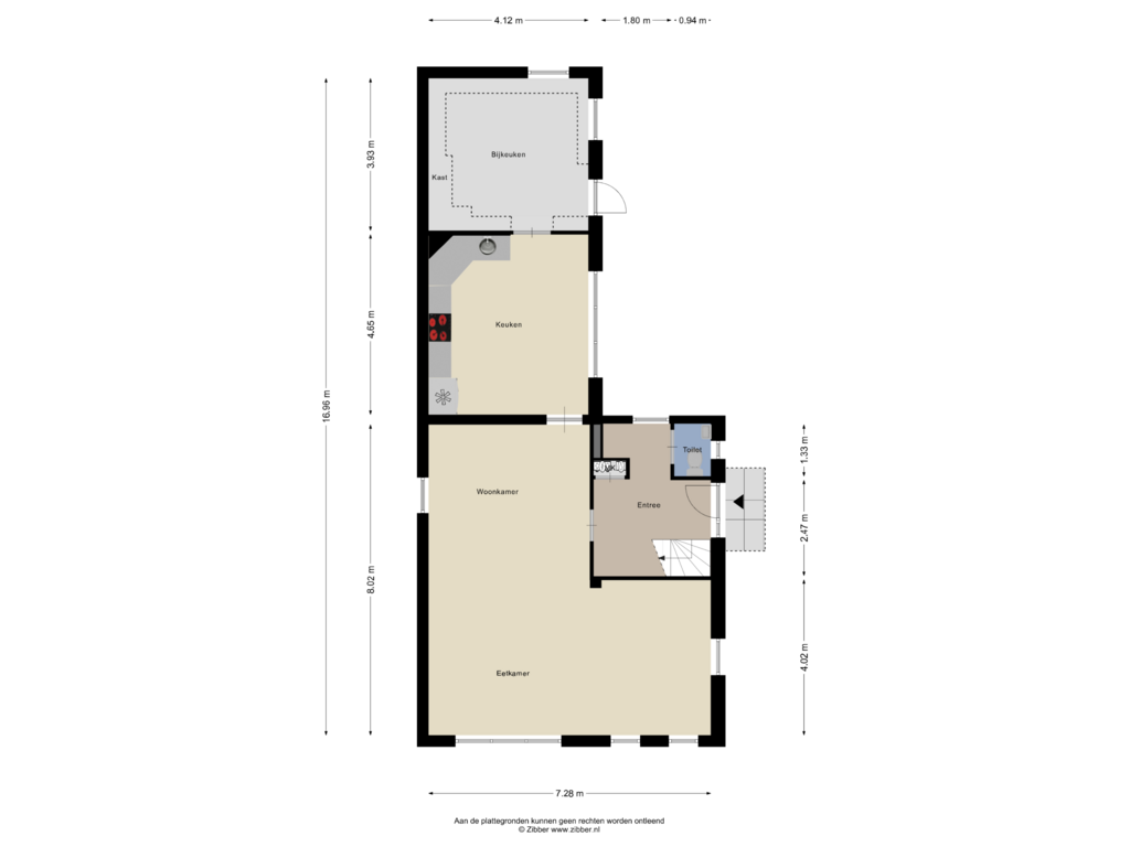 Bekijk plattegrond van Begane Grond van Blankenburg 21