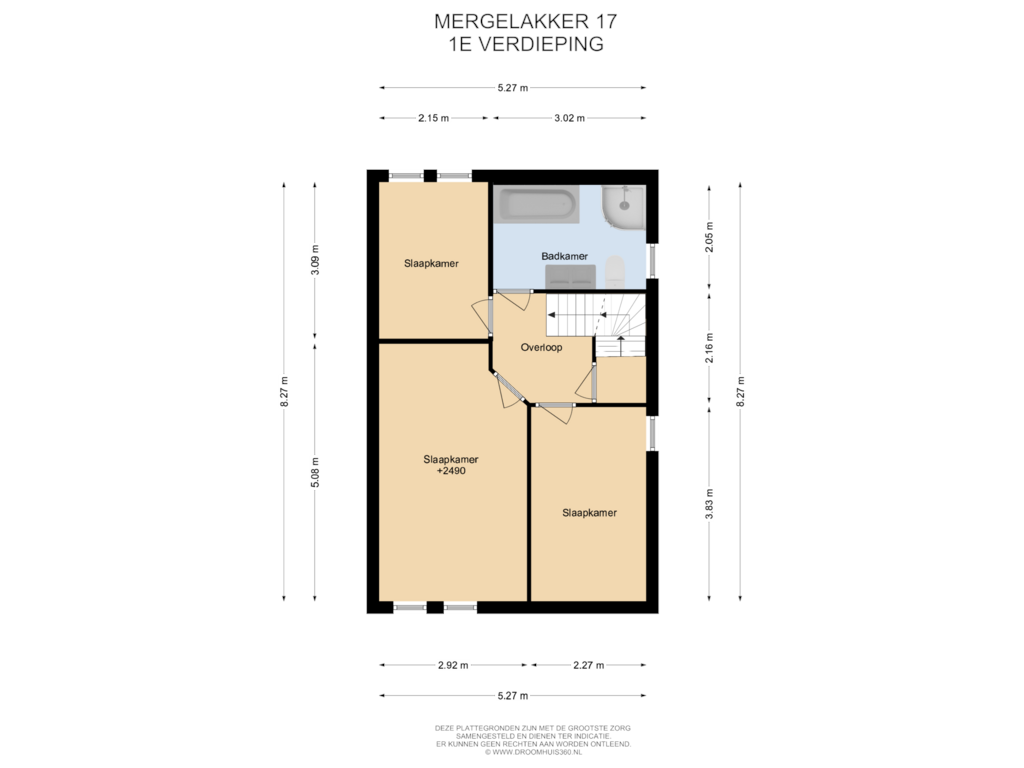 Bekijk plattegrond van 1E Verdieping van Mergelakker 17