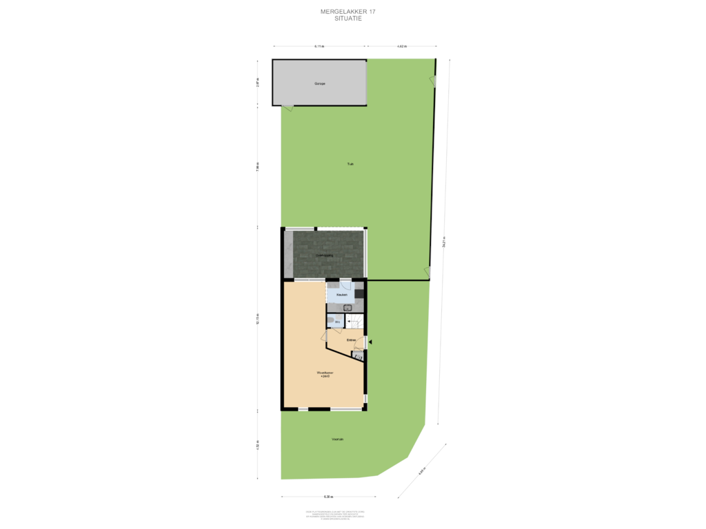 Bekijk plattegrond van Situatie van Mergelakker 17