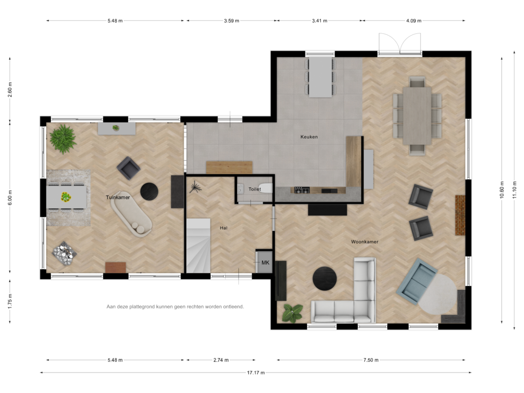 View floorplan of Begane grond of Watervlietseweg 38