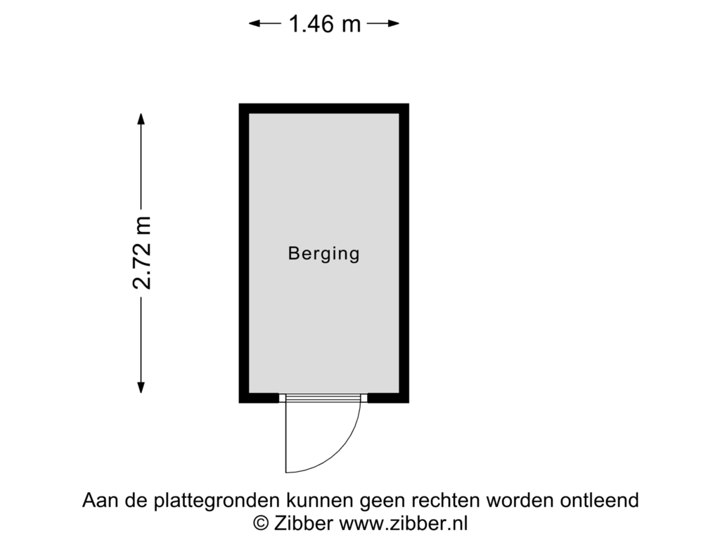 View floorplan of Berging of Oldenzaalsestraat 205-1