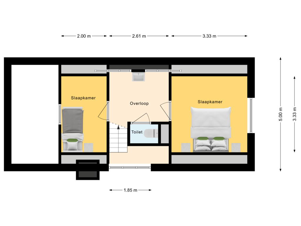 View floorplan of 1e Verdieping of Lokkershofweg 4-0001