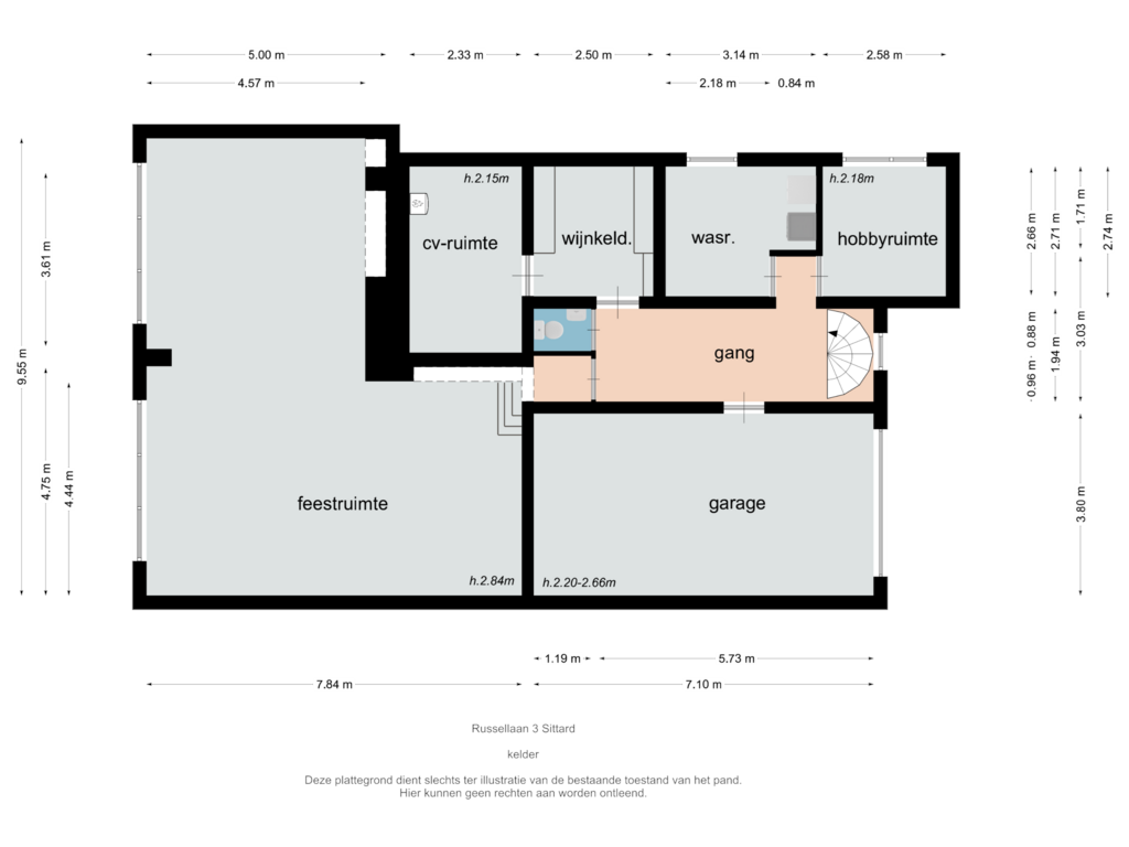 Bekijk plattegrond van kelder van Russellaan 3