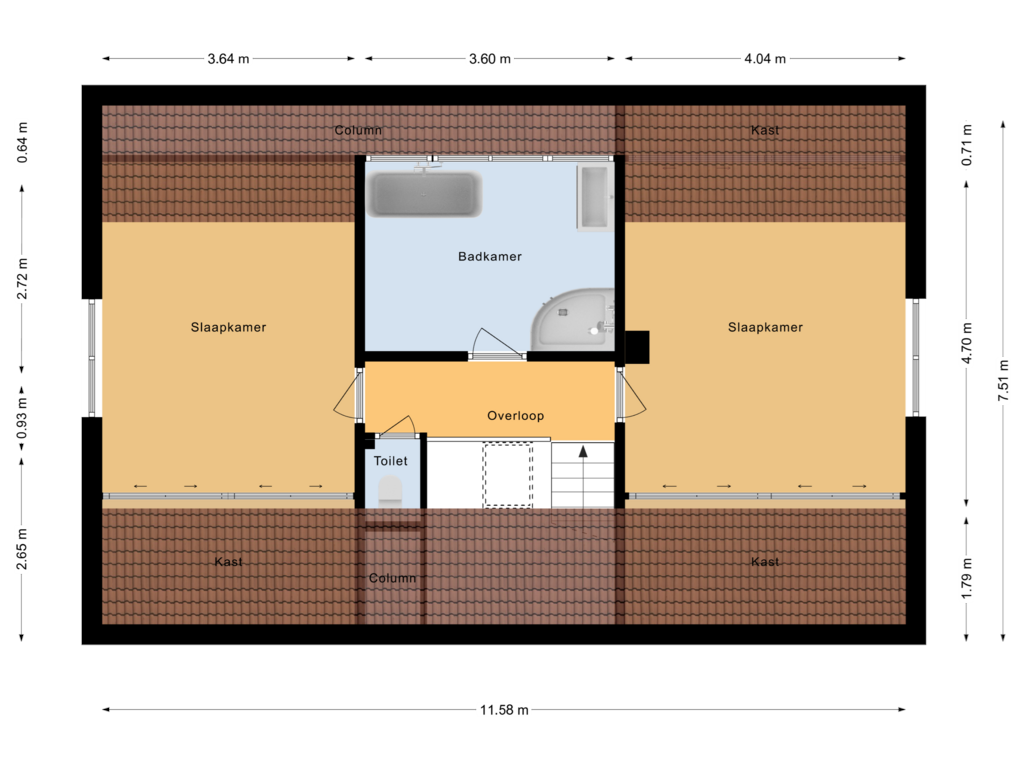 Bekijk plattegrond van Eerste verdieping van Pinksterbloempad 11