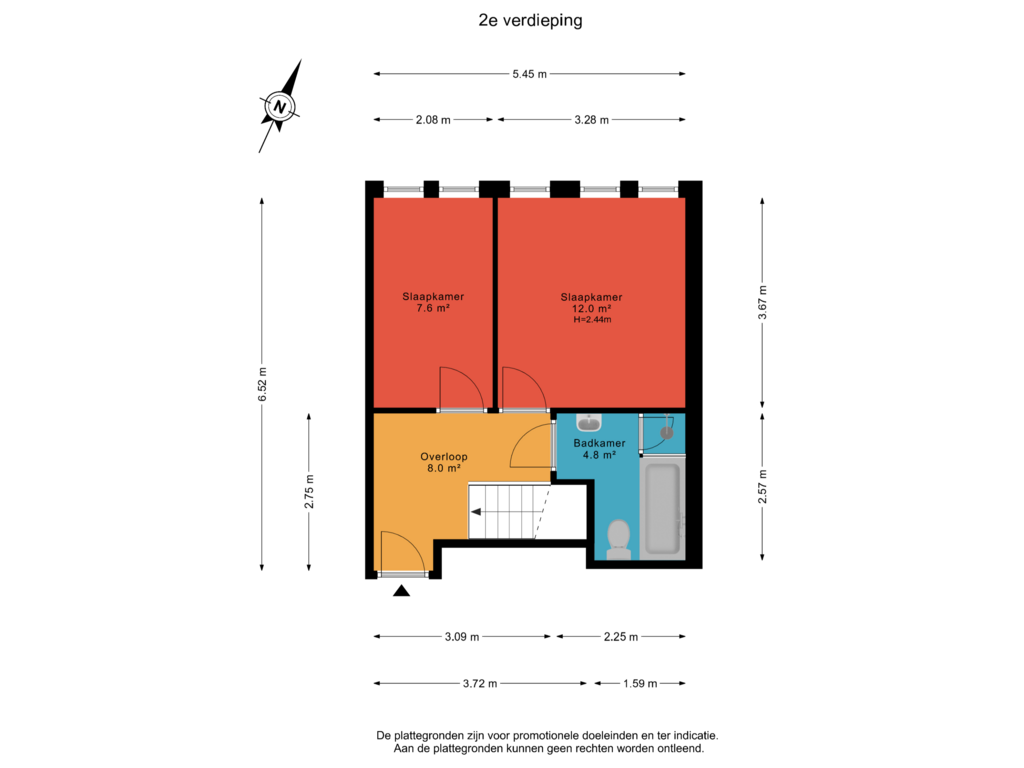 View floorplan of 2e verdieiping of Justpier 94