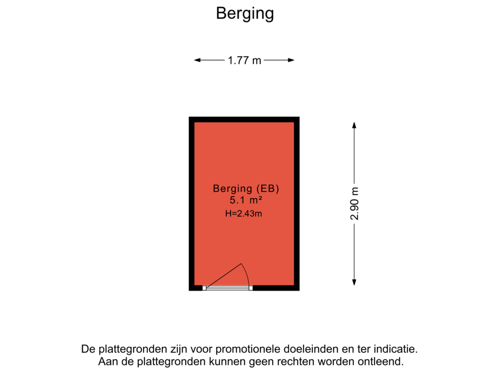 View floorplan of Berging of Justpier 94