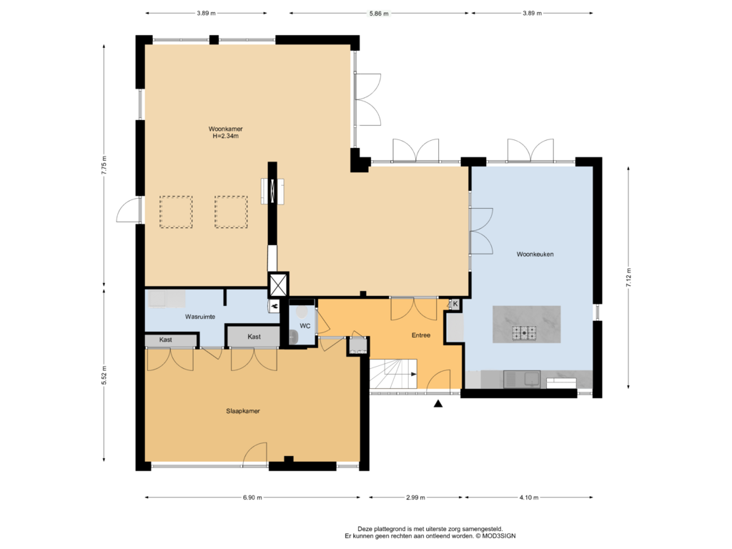 Bekijk plattegrond van Begane Grond van Zuiderdreef 53