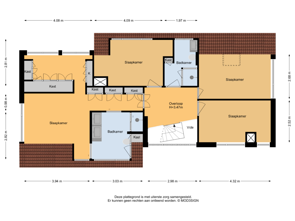 Bekijk plattegrond van 1e Verdieping van Zuiderdreef 53