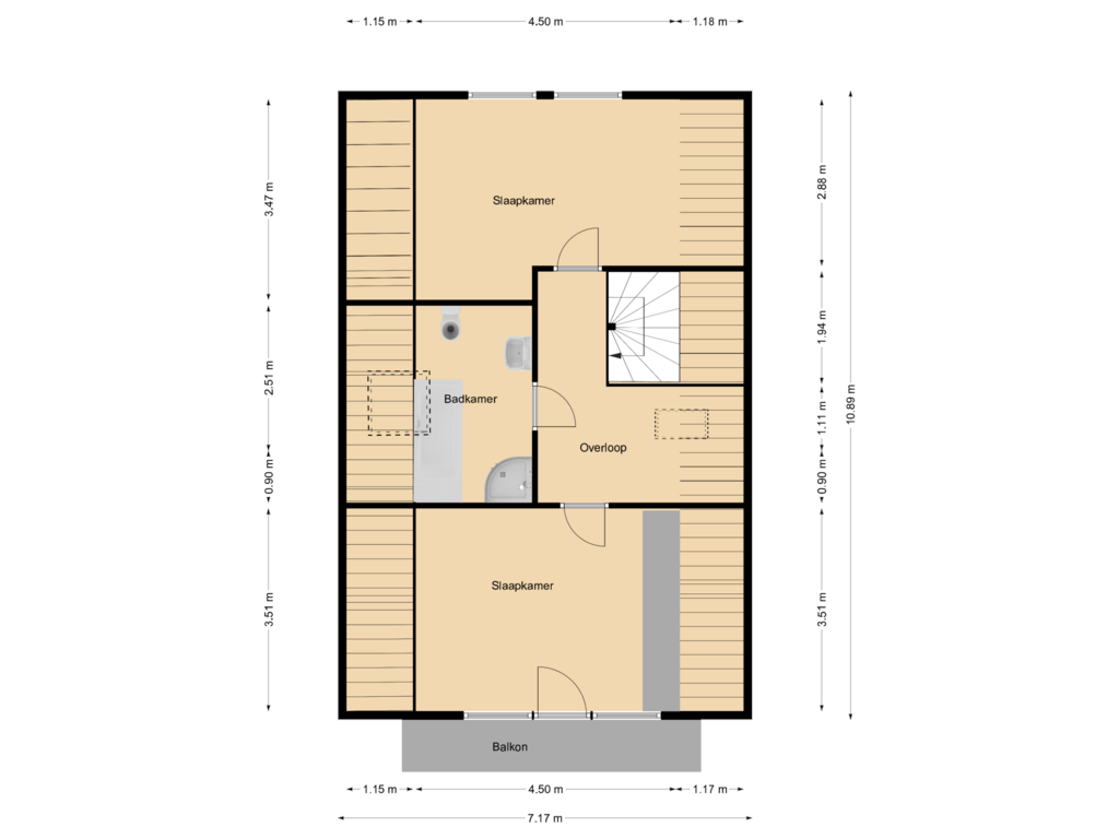 Bekijk plattegrond van 1e Verdieping van Wega 12