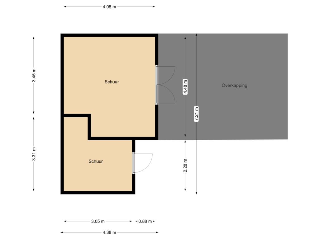 Bekijk plattegrond van Schuren van Wega 12