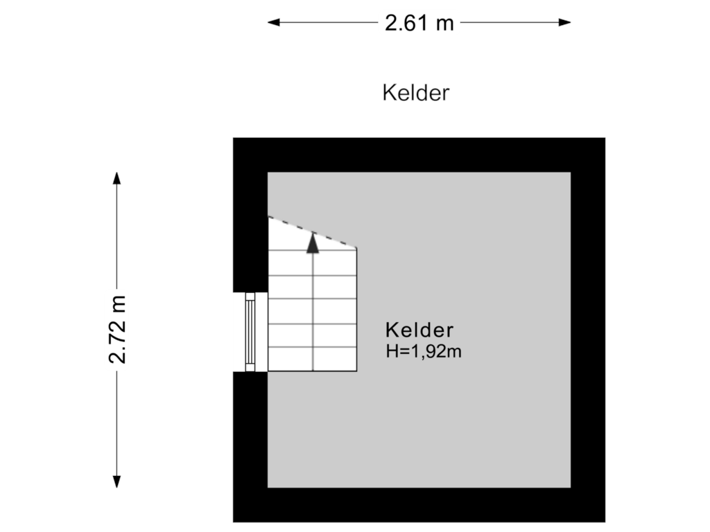 View floorplan of Kelder of Poeldijkseweg 43