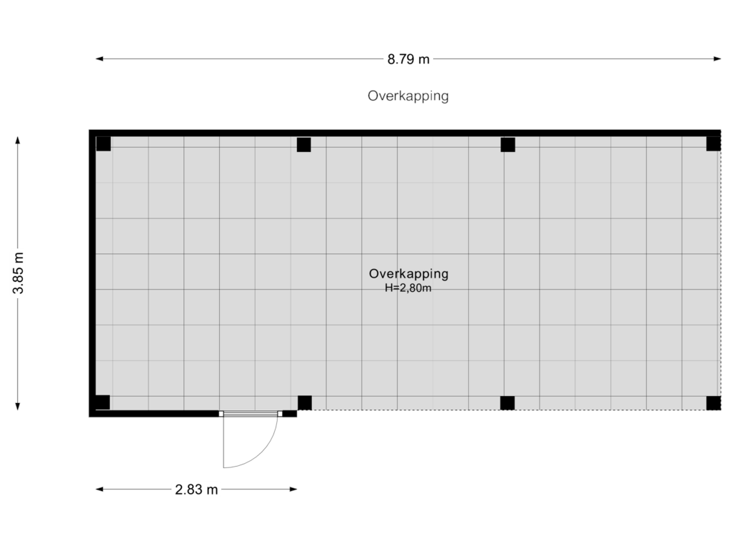 View floorplan of Overkapping of Poeldijkseweg 43