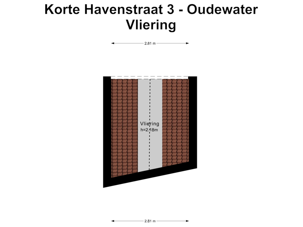 View floorplan of Vliering of Korte Havenstraat 3