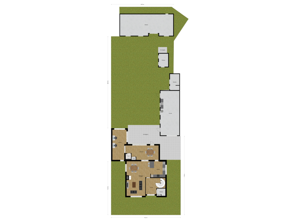 Bekijk plattegrond van Begane grond met tuin van Somerenseweg 18