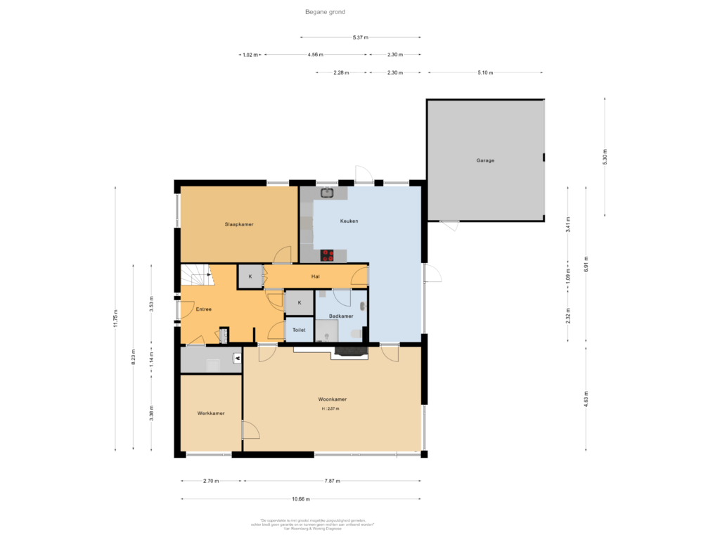 Bekijk plattegrond van Begane grond van Marijkelaan 2