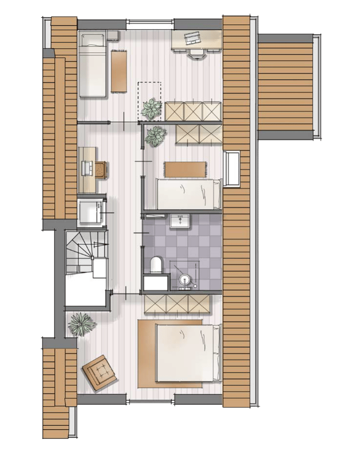 Foto 21 van twee-onder-een-kapwoningen (Bouwnr. 57)