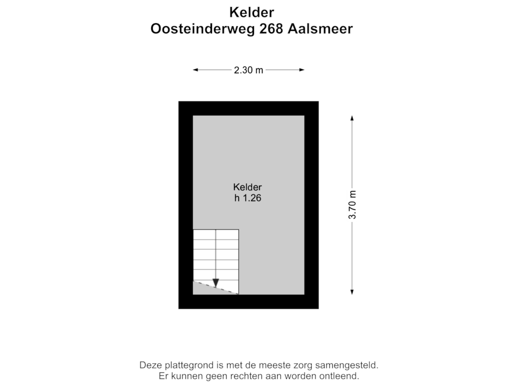 View floorplan of Kelder of Oosteinderweg 268