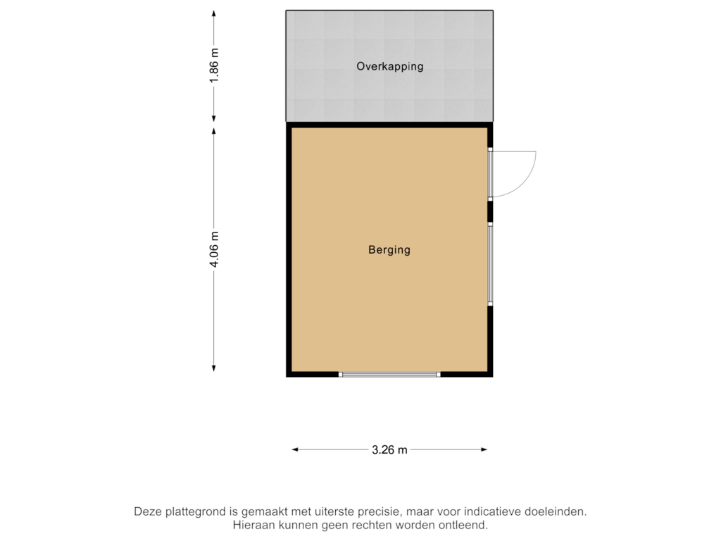 View floorplan of Berging of van Duivenvoordestraat 16