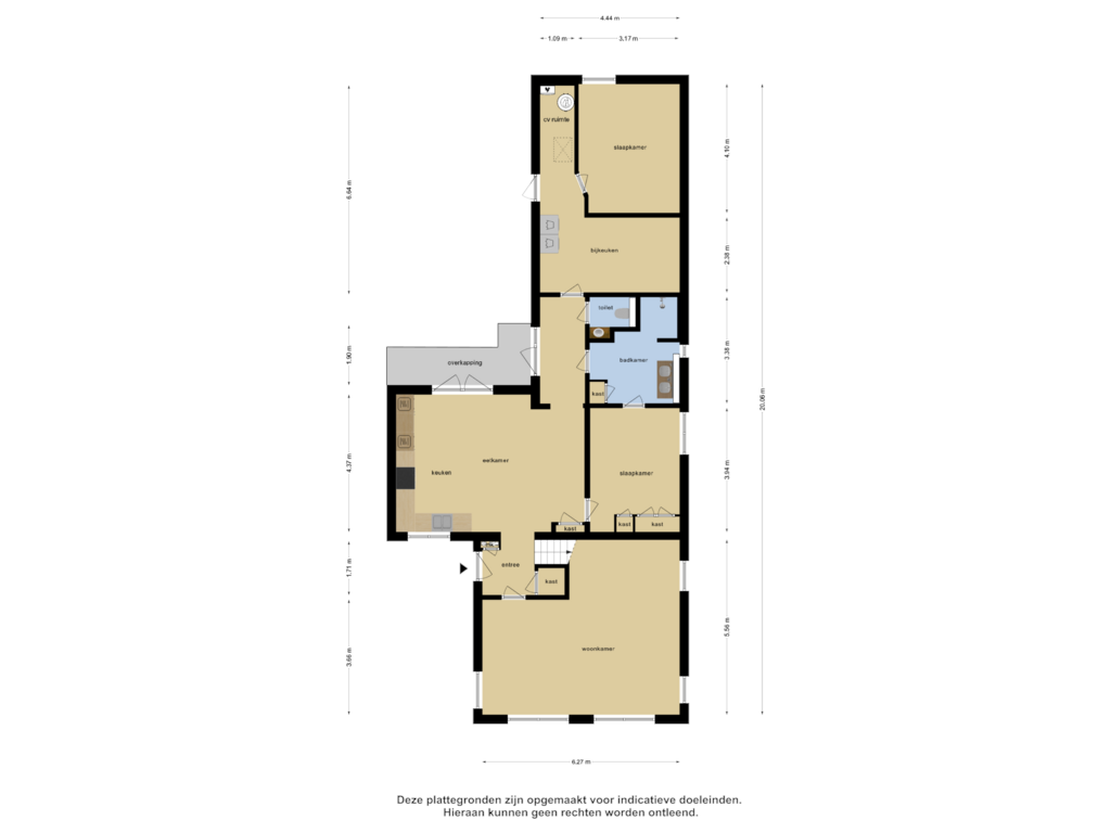 View floorplan of Begane grond of Vaart Nz 109