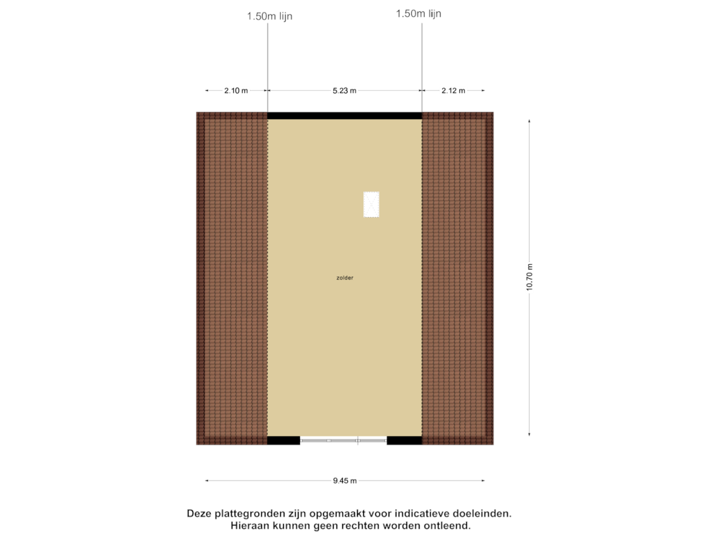 View floorplan of Zolder of Vaart Nz 109