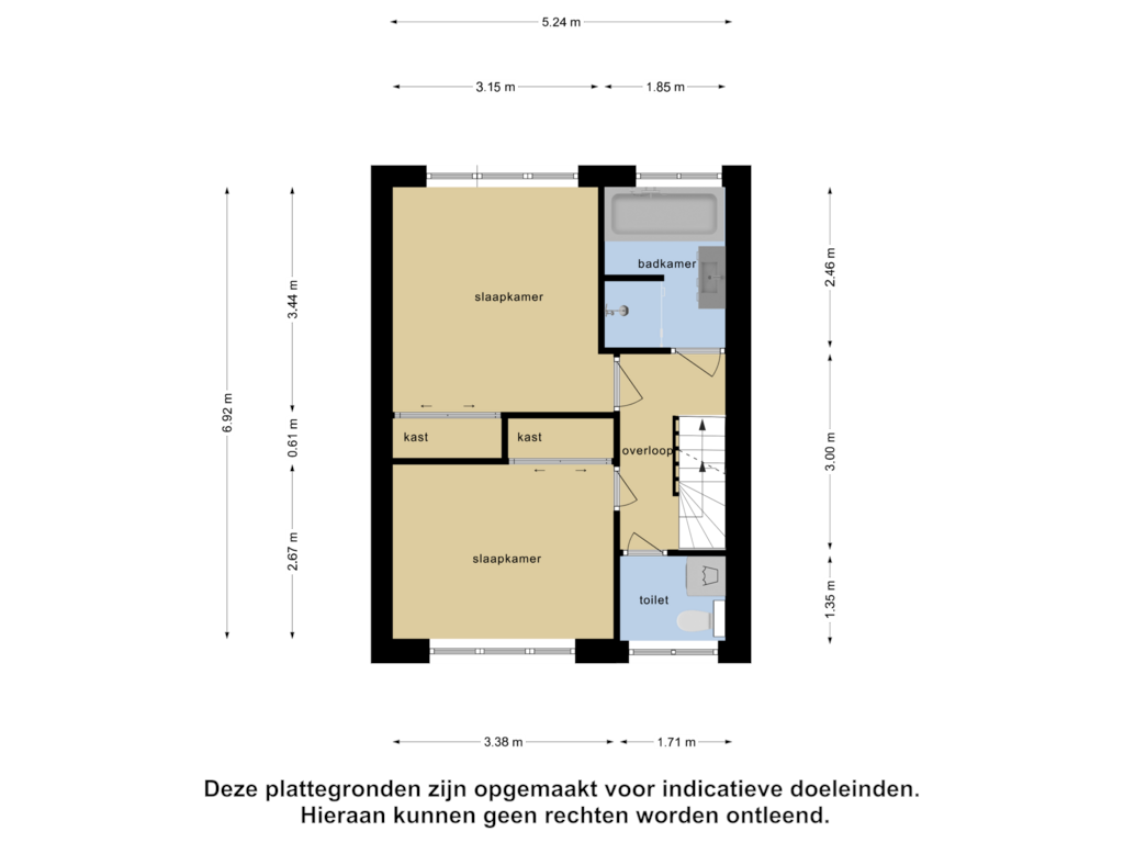 Bekijk plattegrond van Eerste verdieping van Texelstraat 76