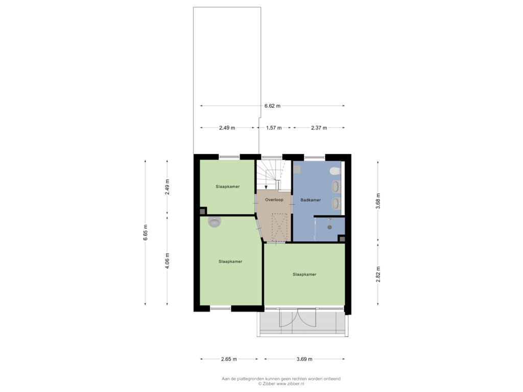 Bekijk plattegrond van Eerste Verdieping van de Houtmanstraat 3