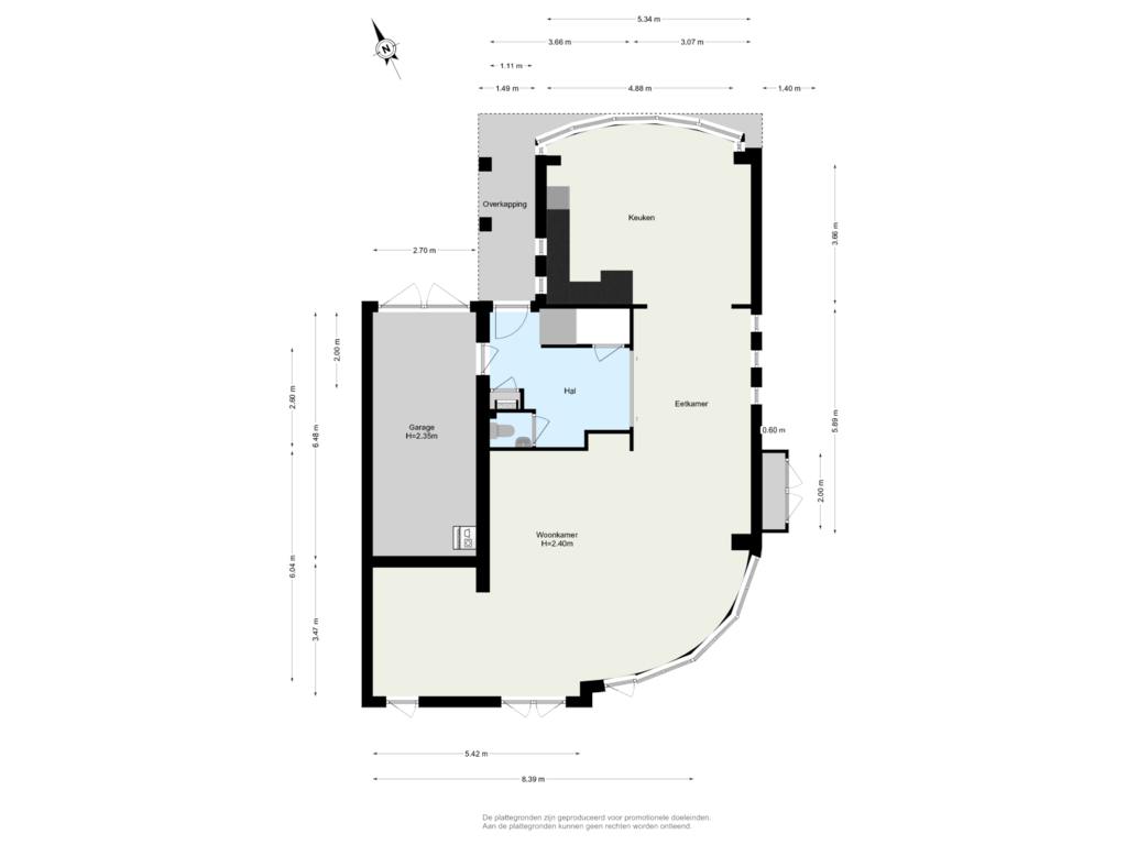 Bekijk plattegrond van Begane Grond van Leeghwaterweg 22