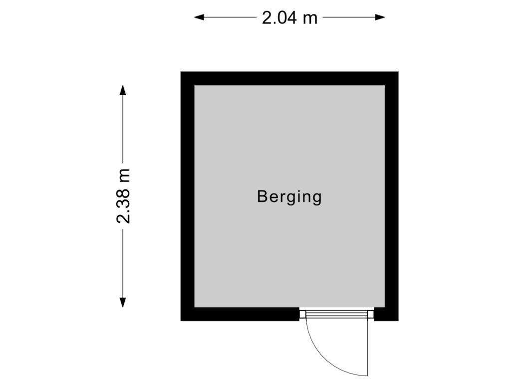 Bekijk plattegrond van Berging van Polderweg 132