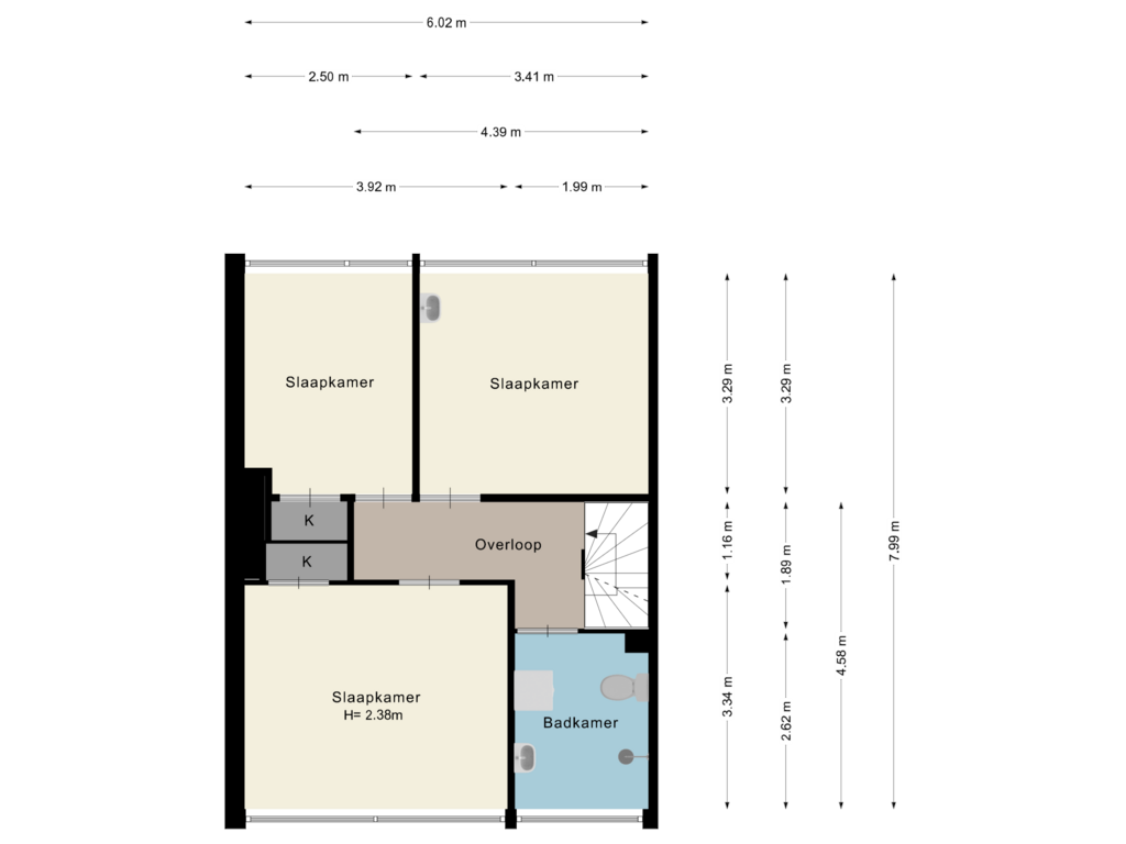 Bekijk plattegrond van 1e verdieping van Mariënstein 11