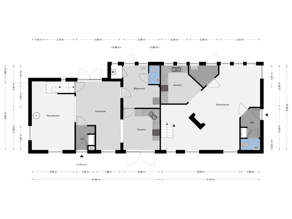 Bekijk plattegrond van Begane Grond van Chaamseweg 49