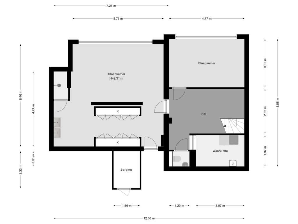 Bekijk plattegrond van Souterrain van Oosthavenkade 40-A