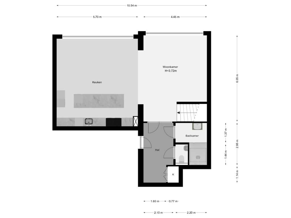 Bekijk plattegrond van Begane Grond van Oosthavenkade 40-A