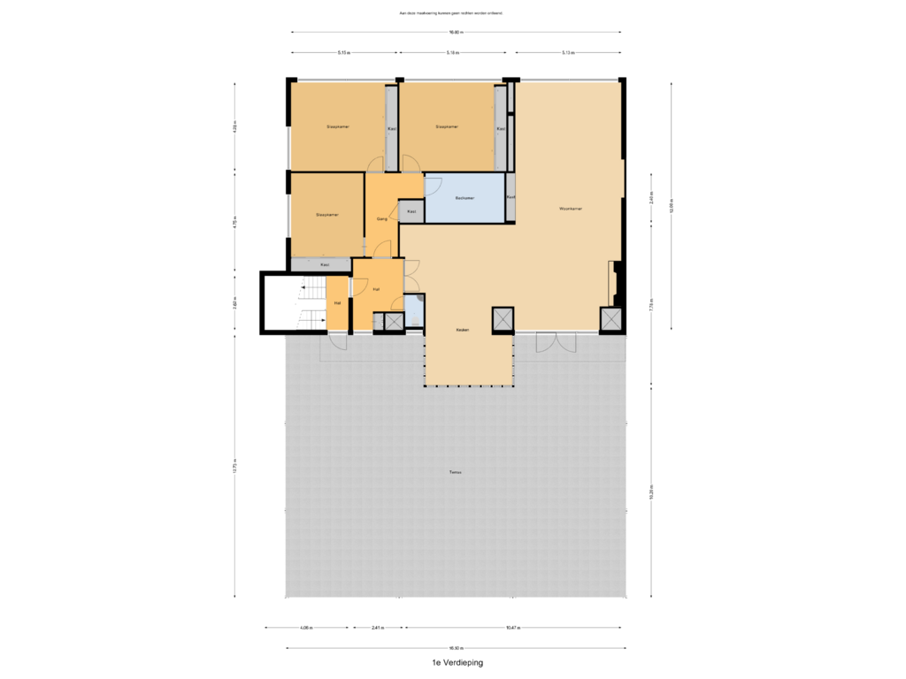 Bekijk plattegrond van 1e Verdieping van Groene Kruisstraat 7-A