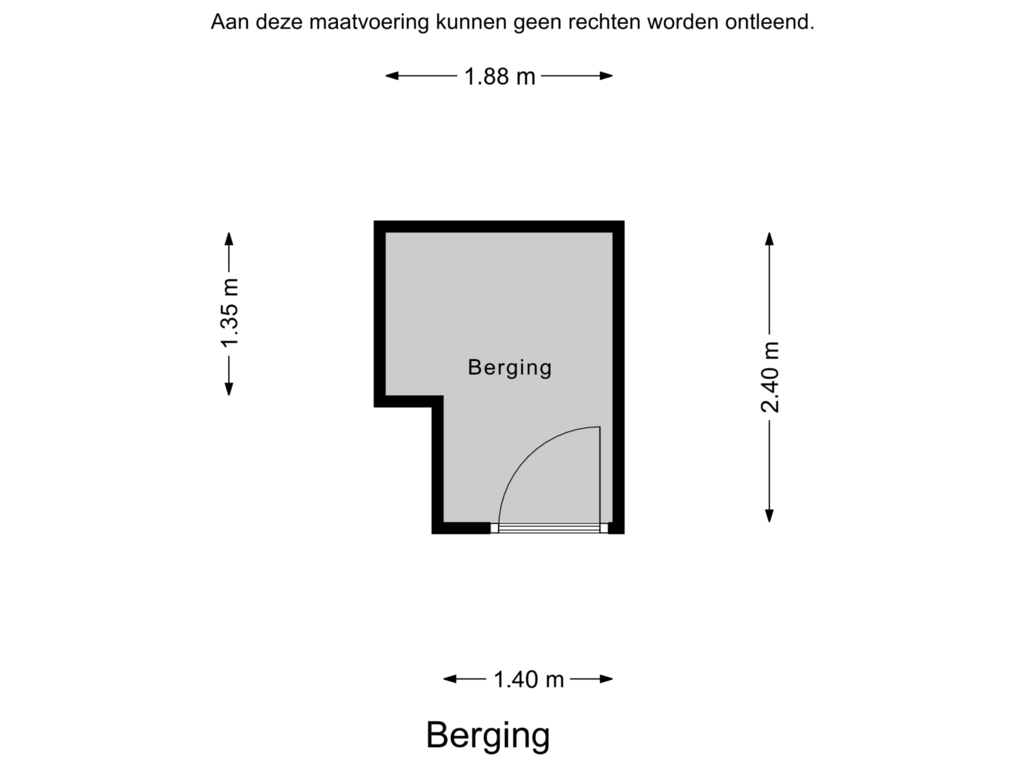 Bekijk plattegrond van Berging van Groene Kruisstraat 7-A