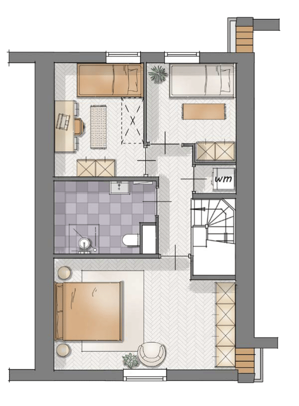 Foto 4 van drie-onder-een-kapwoningen (Bouwnr. 41)